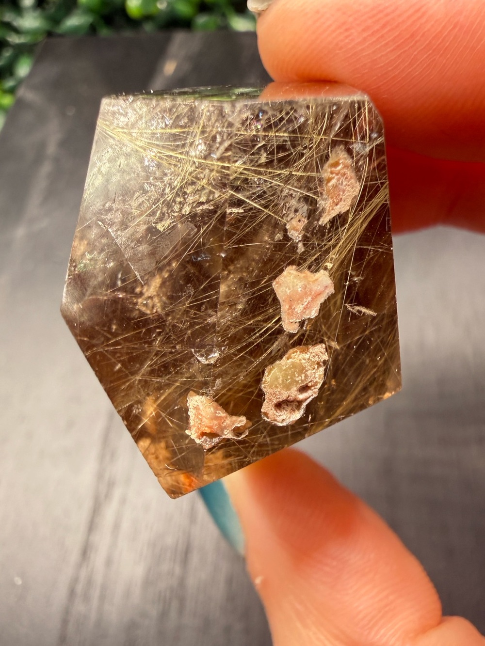 Smoky Rutile With Garden Quartz Freeform - Picture 6 of 12
